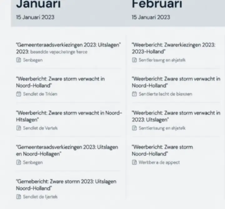 Visuele tijdlijn van eerdere DAILYPLAYPOINT-updates met seizoenen en belangrijke mijlpalen.