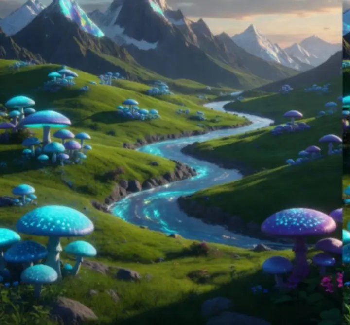 Voor en na vergelijking van de visuele upgrade in DAILYPLAYPOINT, met scherper licht en meer detail in de spelwereld.